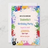 Creatieve Hand Paint Art verjaardagsfeestuitnodigi Feestdagenkaart (Voorkant)