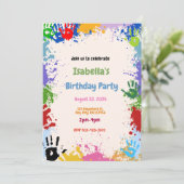 Creatieve Hand Paint Art verjaardagsfeestuitnodigi Feestdagenkaart (Staand voorkant)