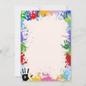 Creatieve Hand Paint Art verjaardagsfeestuitnodigi Feestdagenkaart (Achterkant)