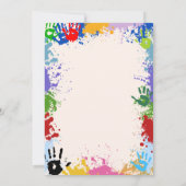 Creatieve Hand Paint Art verjaardagsfeestuitnodigi Kaart (Achterkant)