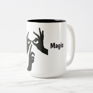Creatieve hand schaduw ogen minimalistische mok