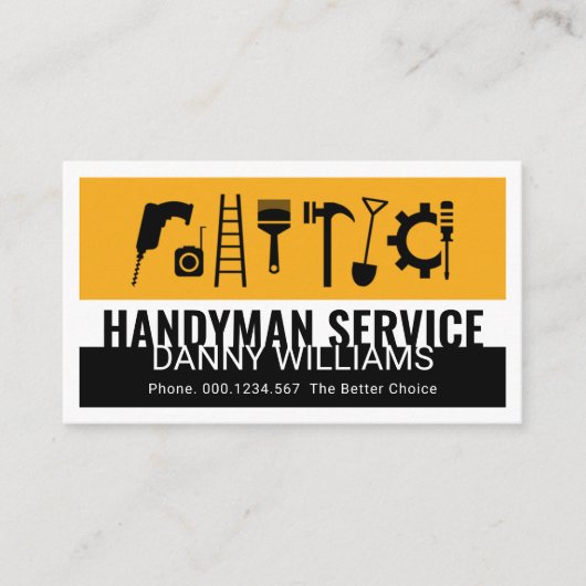 Creatieve Handyman Tools Lagen Visitekaartje (Voorkant)