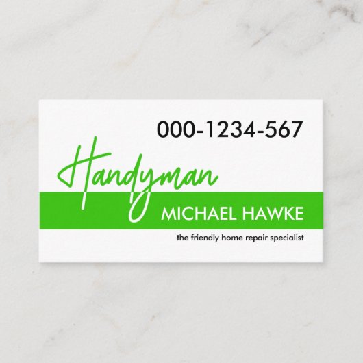 Creatieve Handyman Uithangbord Bouwer Visitekaartje (Voorkant)