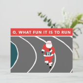 Creatieve hardloop Kerstmis Feestdagenkaart (Staand voorkant)