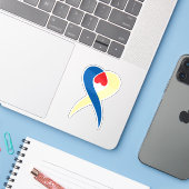 Creatieve Hart Letter X Monogram Sticker (Laptop met iPhone)