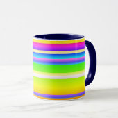 Creatieve heldere artsy striped mok (Voorkant rechts)