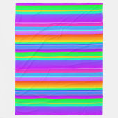 Creatieve heldere veelkleurige artsy striped fleece deken (Voorkant)