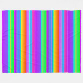 Creatieve heldere veelkleurige artsy striped fleece deken (Voorkant (Horizontaal))