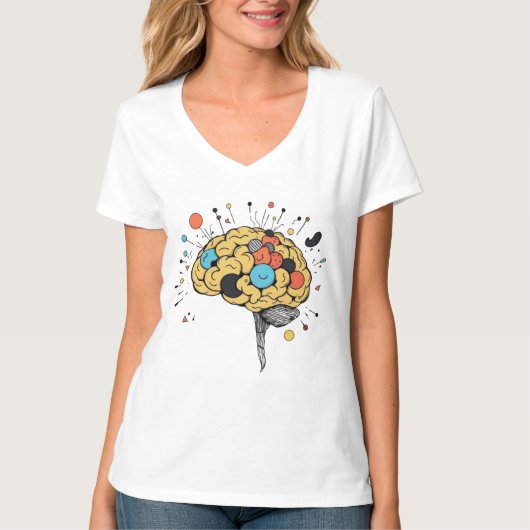 Creatieve Hersenen Abstracte Mentale Gezondheid Il T-shirt (Voorkant)