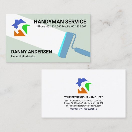 Creatieve het Schilderen van de Startvernieuwing v Visitekaartje (Voorkant / Achterkant)