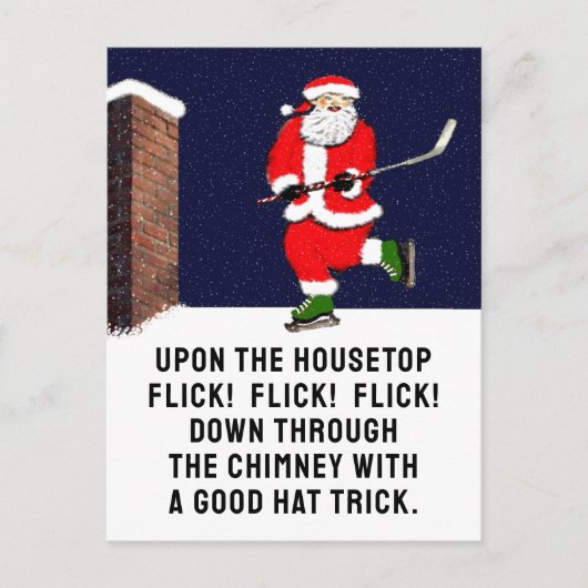 Creatieve Hockey Kerst Briefkaart (Voorkant)