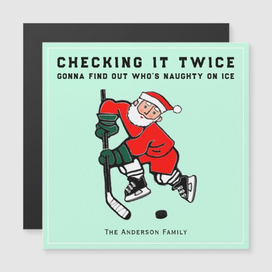 Creatieve Hockey Kerst Kaarten (Voorkant / Achterkant)