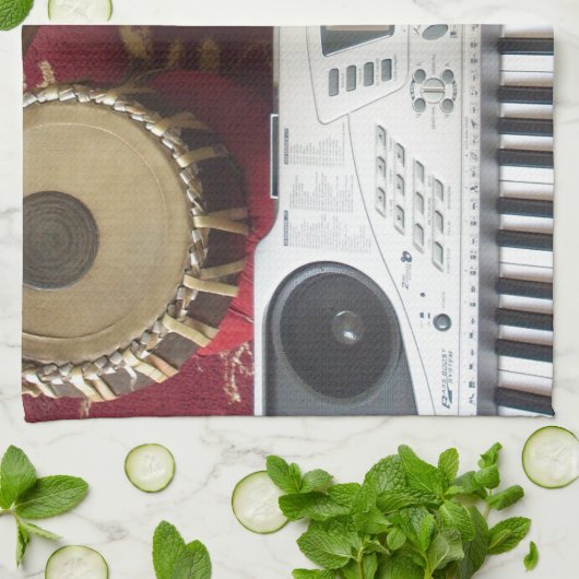 Creatieve hoek: Musical Tapestry Theedoek (Gevouwen)