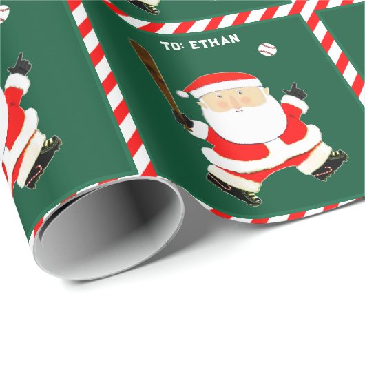 Creatieve honkbal kerstcadeau cadeaupapier (Rol Hoek)