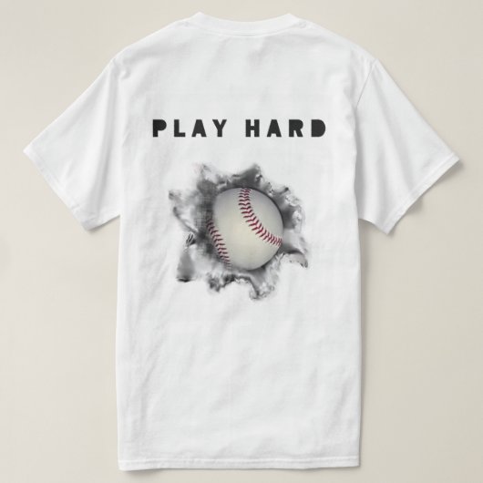 Creatieve honkbal t-shirt (Design achterkant)
