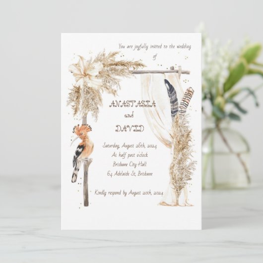 Creatieve huwelijksidee uitnodigingen (Staand voorkant)