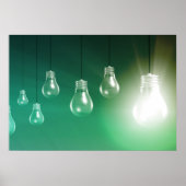 Creatieve innovatie en gloeiend concept als kunst poster (Voorkant)