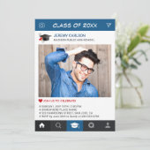 Creatieve Instagram Frame Foto Afstudeerfeest Kaart (Staand voorkant)