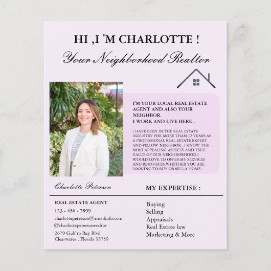 Creatieve introductie marketing voor onroerend goe flyer (Voorkant)