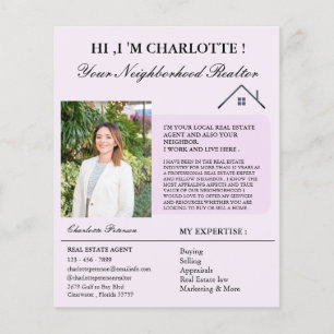 Creatieve introductie marketing voor onroerend goe flyer