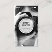 Creatieve iPhone iOS-stijl - Moderne fotograaf Visitekaartje (Voorkant)