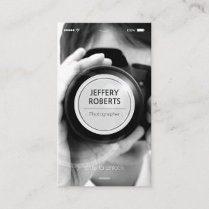 Creatieve iPhone iOS-stijl - Moderne fotograaf Visitekaartje