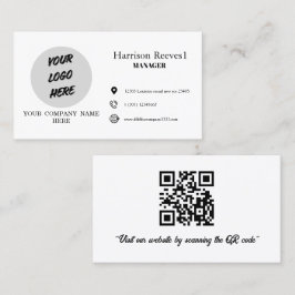 creatieve kaarten voeg je eigen bedrijfslogo URL-c Visitekaartje