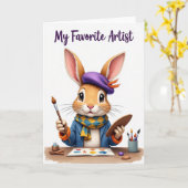 Creatieve Kabouter Kunstenaar Kaart (Gele Bloem)