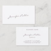 Creatieve kalligrafie Handgeschreven Script Luxe F Visitekaartje (Voorkant / Achterkant)