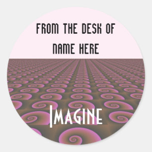 Creatieve kantoornaamtag ronde sticker