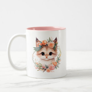 Creatieve kattenmokken ontworpen voor de kattelief tweekleurige koffiemok