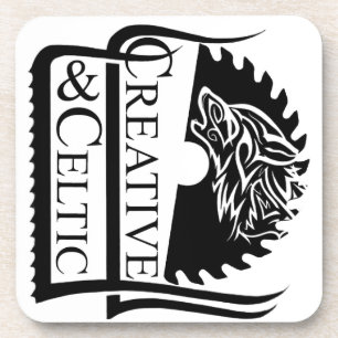 Creatieve & Keltische Logo Zwart en Wit Bier Onderzetter