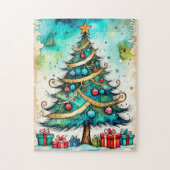  Creatieve Kerstboomtekening Legpuzzel (Verticaal)