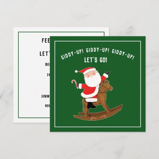 Creatieve kerstfeest uitnodigingen (Voorkant / Achterkant)