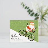 Creatieve kerstfietsen feestdagenkaart (Staand voorkant)