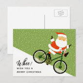 Creatieve kerstfietsen feestdagenkaart (Voorkant / Achterkant)