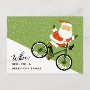 Creatieve kerstfietsen feestdagenkaart