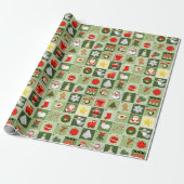 Creatieve Kerstmis Adventkalender Cadeaupapier (Uitgerold)