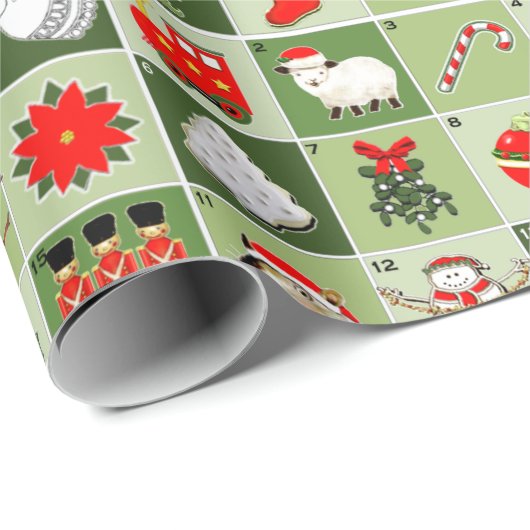 Creatieve Kerstmis Adventkalender Cadeaupapier (Rol Hoek)
