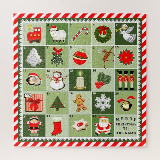 Creatieve Kerstmis Adventkalender Legpuzzel (Verticaal)