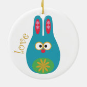 Creatieve kerstproducten keramisch ornament (Achterkant)