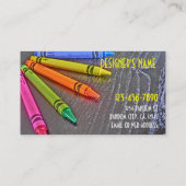 Creatieve kleurpotlood aanpasbare visitekaartjes (Achterkant)