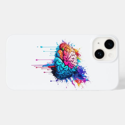 Creatieve kleurrijke Brain Splash Artwork Case-Mate iPhone Case (Achterkant (horizontaal))