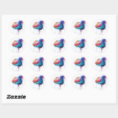 Creatieve kleurrijke Brain Splash Artwork Ronde Sticker (Vel)