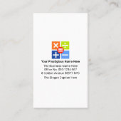 Creatieve kleurrijke financiële nummers visitekaartje (Achterkant)