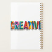 Creatieve Kleurrijke Letters Harde Kaft Planner (Achterkant)