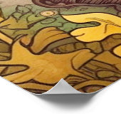 Creatieve kleurrijke psychedelische paddenstoelkun poster (Hoek)