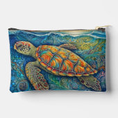 Creatieve kleurrijke zwemschildpad illustratie etui (Achterkant)