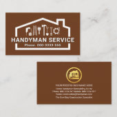 Creatieve Klusjesman Gereedschap Thuis Visitekaartje (Voorkant / Achterkant)