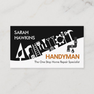 Creatieve Klusjesman Reparatie Gereedschap Golf Visitekaartje